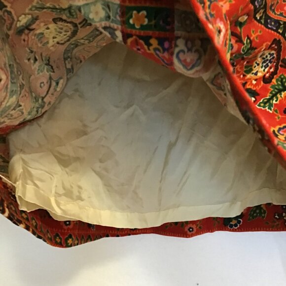 Colourful Patterned Velour A-Line Maxi Skirt Size XXS - Picture 5 of 5